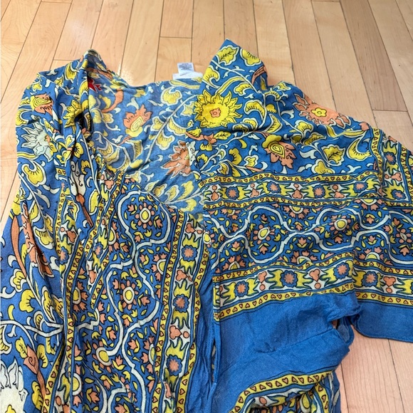 Free People Blue and Yellow Floral Kimono - Picture 4 of 7